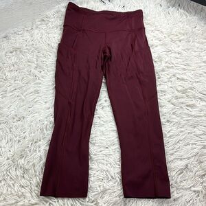 Lululemon Fast and Free Crop II 19" *Non-Reflective Cassis